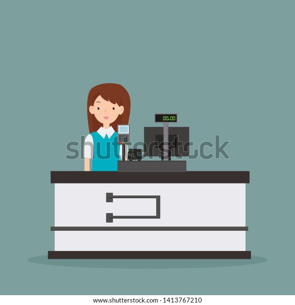 Cashier shop assistant security