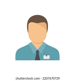Shop assistant icon. Flat illustration of Shop assistant vector icon isolated on white background