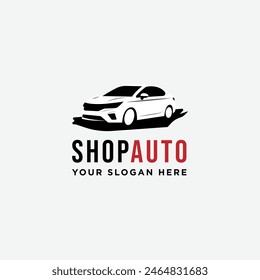 Shop auto logo template vector design