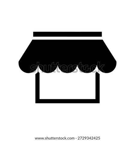 Shop awning silhouette storefront canopy icon