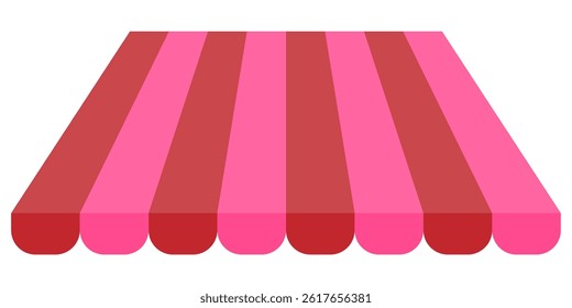 Shop awning tents for window. Outdoor market canopy, vintage store roof. Awning store vector illustration, Red and white stripped restain, Roof canopy parasol shop vector illustration, eps10 66