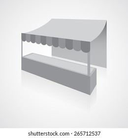 Shop awning vector concept illustration.