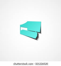 Shop awning web icon on white background