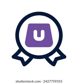 Shopabzeichen-Symbol. Vektor-Doppelton-Symbol für Ihre Website, Handy, Präsentation und Logo-Design.