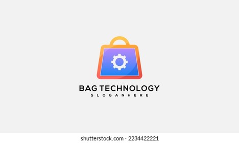 Shop Bag Gear Tech Logo design