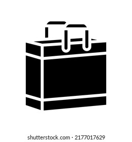 shop bag glyph icon vector. shop bag sign. isolated symbol illustration