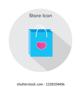 shop bag icon design . flat . symbol