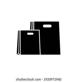 Bolso de compra, paquete de iconos, logotipo aislado en fondo blanco