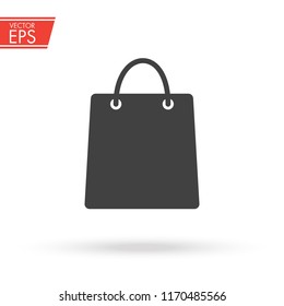 Shop Bag Icon. Shopping Packet Pictogram. Sale Symbol. Gift Package Sign. Buy Store Sticker. Fashion Market Illustration. Purchase Present Box Emblem.