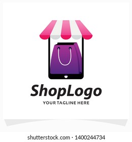 Shop Bag Logo Design Template