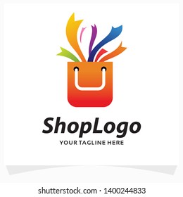 Shop Bag Logo Design Template