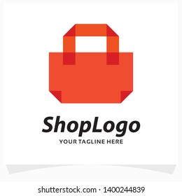 Shop Bag Logo Design Template