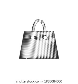 Vector del logotipo de la bolsa de venta para tienda, mercado