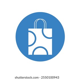 Vetor de logotipo de mercado de saco de compras