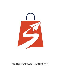 Shop bag market logo  vector