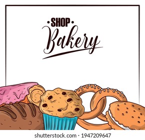 shop bakery muffin pretzel bread