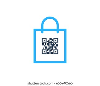 Shop Barcode Icon Logo Design Element