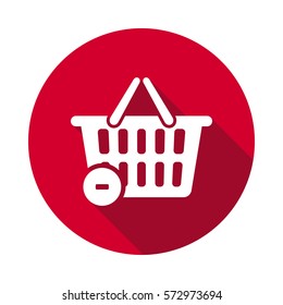shop basket flat icon