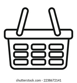 Shop basket icon outline vector. Buy sale. Card internet