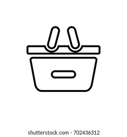 Shop basket remove icon ,black sign design
