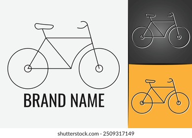 Shop Bicycle logo. Bike market logo. Cycling outdoor sport logotype.  Bike riding logo