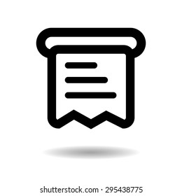 Shop bill icon vector illustration eps10 on white background
