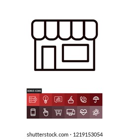 Shop black friday vector icon