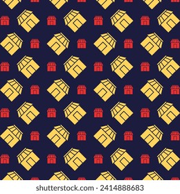 Shop blue background trendy repeating colorful pattern vector illustration