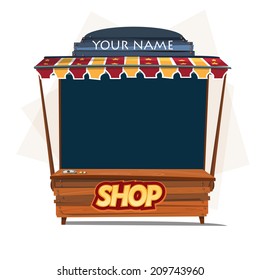 shop booth. store - vector illustration
