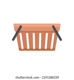 Shop box icon. Flat illustration of shop box vector icon isolated on white background