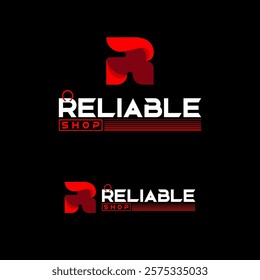 Shop and branding logo by R and typography
