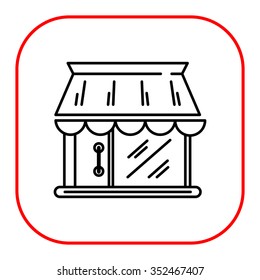 Shop building icon