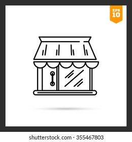 Shop building icon