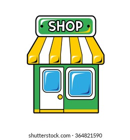 Shop building icon.