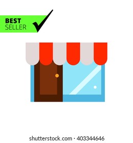 Shop building icon