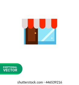 Shop building icon