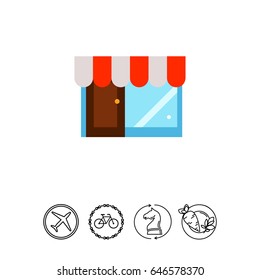 Shop building icon