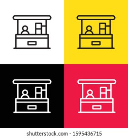 Shop building icon illustration isolated vector sign symbol