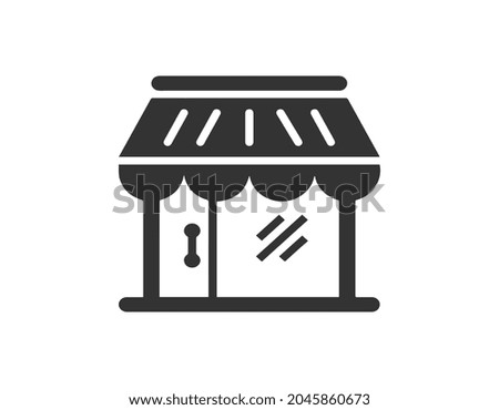 Shop building icon illustration isolated vector sign symbol
