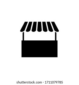 Shop building icon, logo isolated on white background