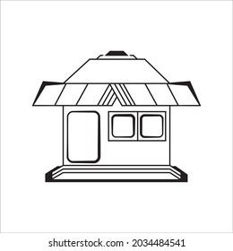 icono de construcción de tiendas - Dibujo vectorial de almacenamiento