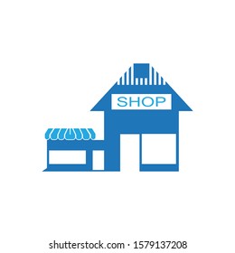 Shop building icon and symbol vector illustration