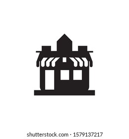 Shop building icon and symbol vector illustration
