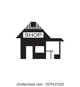 Shop building icon and symbol vector illustration