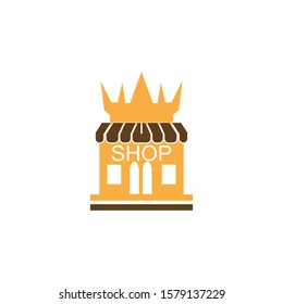 Shop building icon and symbol vector illustration