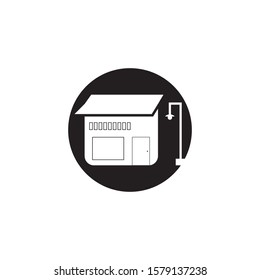 Shop building icon and symbol vector illustration