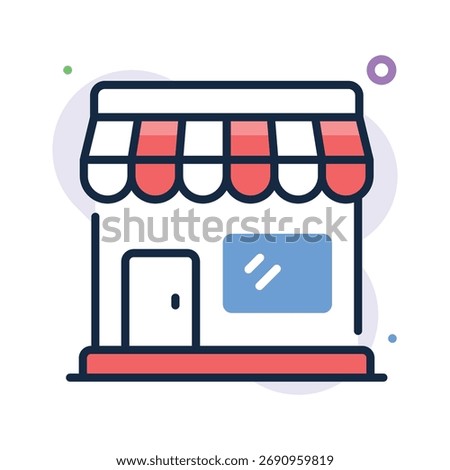 Shop building icon symbolizing retail, ecommerce, and marketplace stores