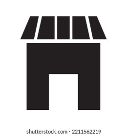 plantilla de diseño de vector de icono de construcción de tienda