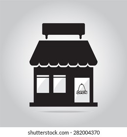 Shop building icon vector illustration