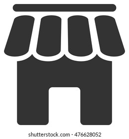 Shop Building icon. Vector style is flat iconic symbol, gray color, white background.